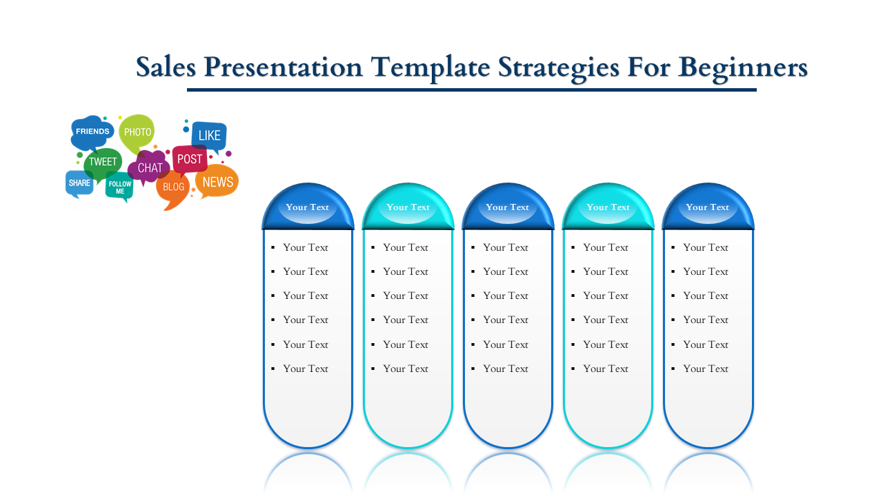 Best Sales Presentation Template Slide Design-Five Node